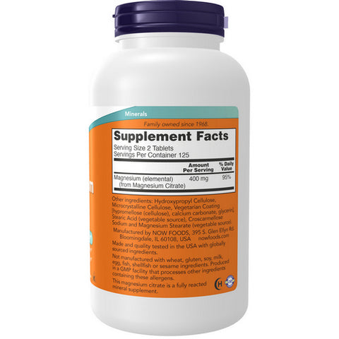 Now Foods, Magnesium Citrate, 200 mg, 250 Tabs