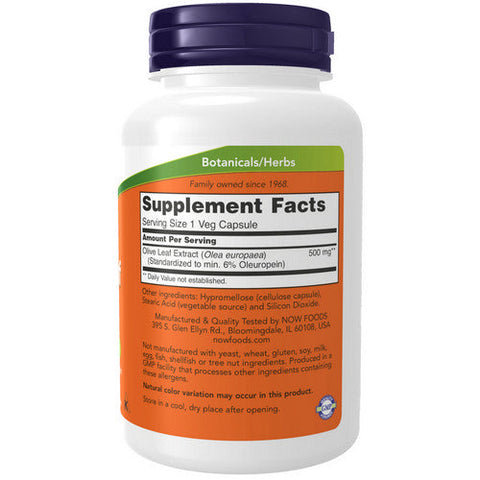 Now Foods, Olive Leaf Extract, 500 mg, 120 Vcaps Now Foods