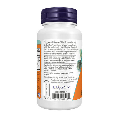 Now Foods, L-OptiZinc, 30 Mg, 100 Veg Caps Now Foods