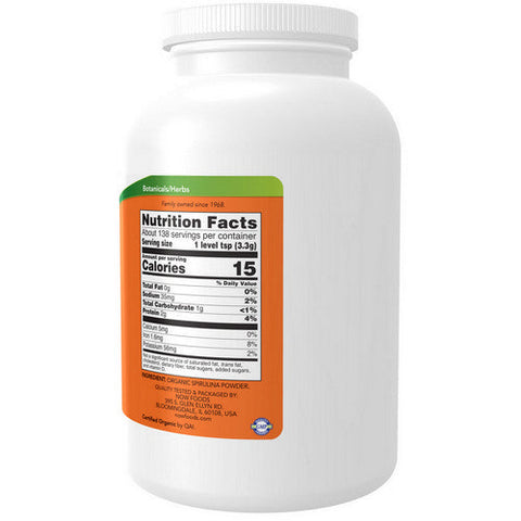 Now Foods, Organic Spirulina Powder, 1 lb Now Foods