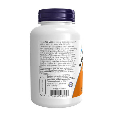 Now Foods, L-Ornithine, 500 mg, 120 Caps Now Foods