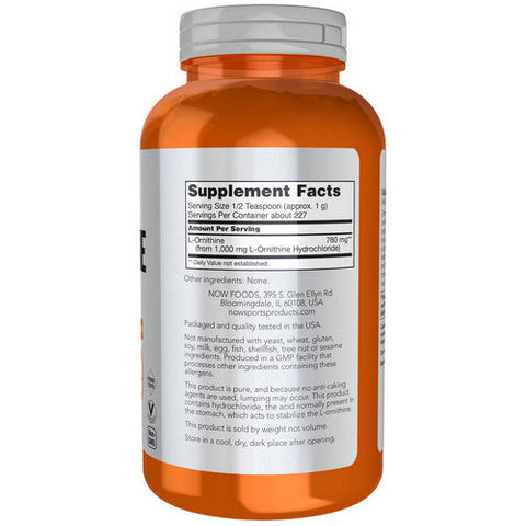 Now Foods, L- Ornithine Powder, 8 Oz Now Foods