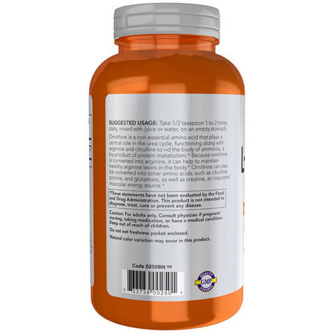 Now Foods, L- Ornithine Powder, 8 Oz Now Foods