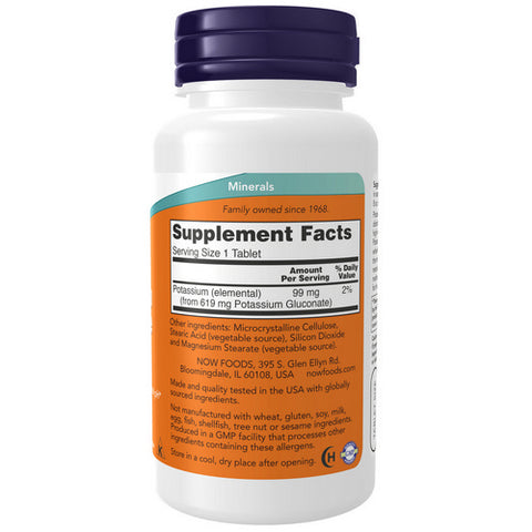 Now Foods, Potassium Gluconate, 99 mg, 100 Tabs