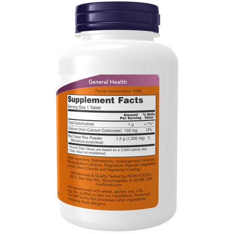 Now Foods, Red Yeast Rice Extract, 1200 mg, 120 Tabs