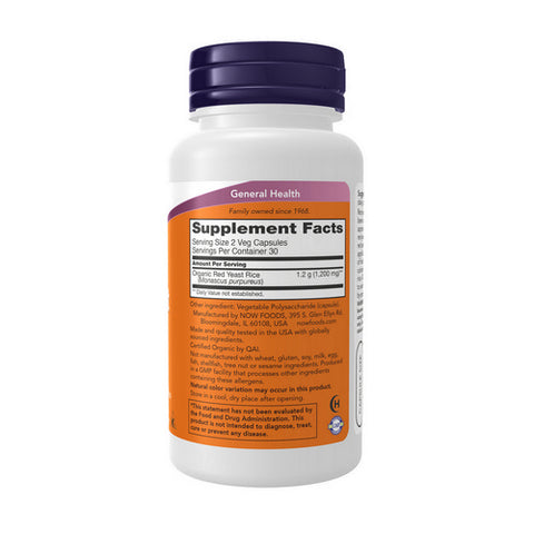 Now Foods, Red Yeast Rice Extract, 600 mg, 60 Vcaps