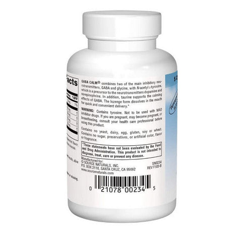 Source Naturals, Gaba Calm, Peppermint 60 Lozenges Source Naturals