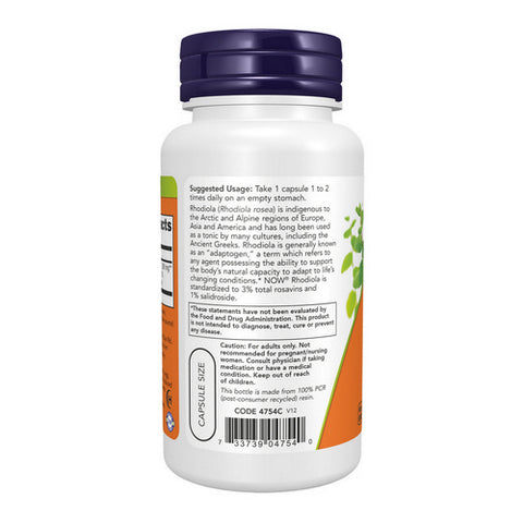 Now Foods, Rhodiola, 500 mg, 60 Vcaps