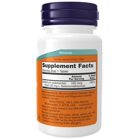 Now Foods, Selenium, 100 Mg, 100 Tabs Now Foods