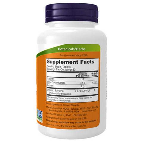 Now Foods, Spirulina, 500 mg, 200 Tabs