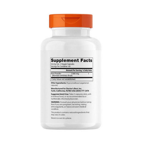Doctors Best, Noni Fruit Powder, 1300 Mg, 120 Veggie Caps Doctors Best