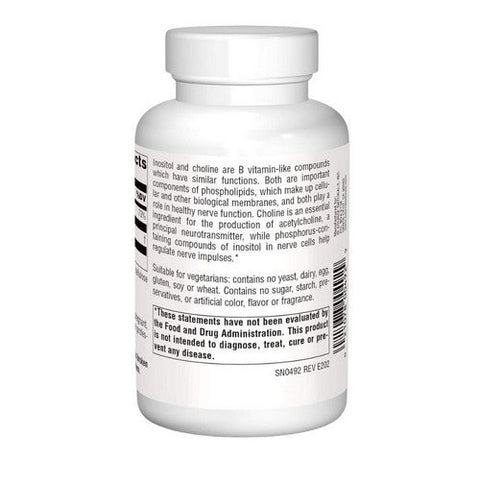 Source Naturals, Inositol And Choline, 800 Mg, 100 Tabs Source Naturals