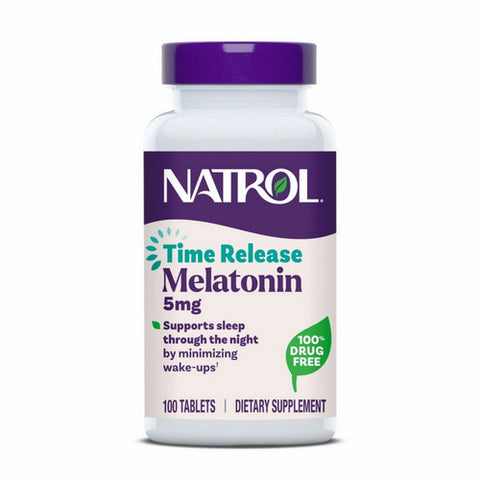 Natrol, Melatonin, 5 mg, Time Release, 100 Tabs