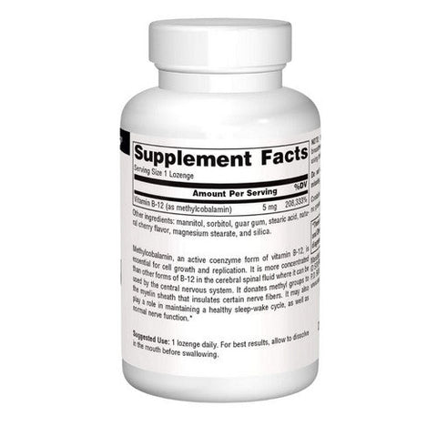 Source Naturals, MethylCobalamin Cherry, 5 mg, 120 Tabs Source Naturals