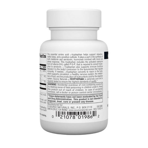 Source Naturals, L-Tryptophan, 500 mg, 30 Tabs