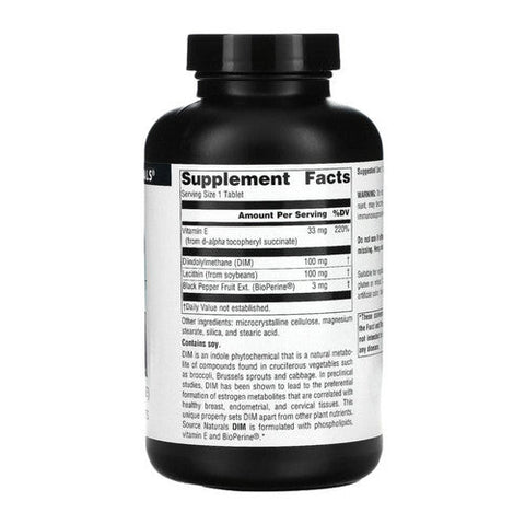 Source Naturals, Dim, 100 MG, 180 Tabs Source Naturals