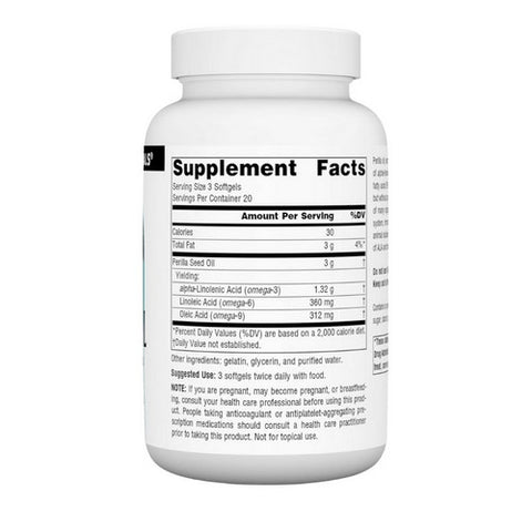 Source Naturals, Perilla Oil, 1000 mg, 60 Softgels