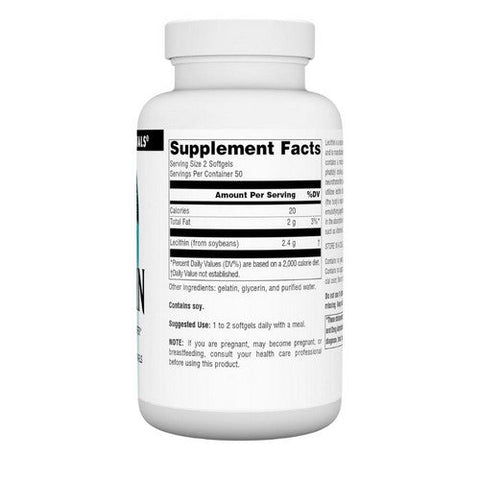 Source Naturals, Lecithin, 1200 mg, 100 Softgels Source Naturals