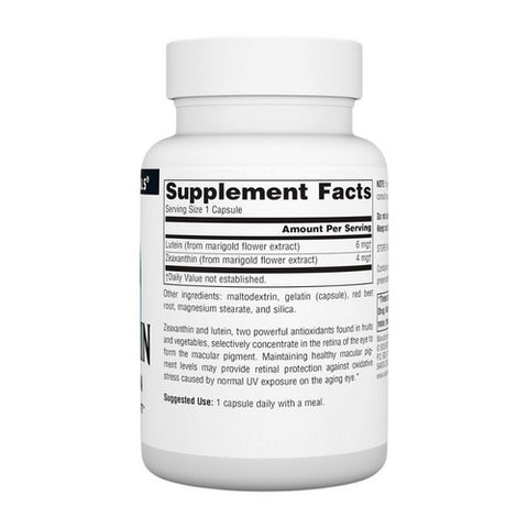 Source Naturals, Zeaxanthin With Lutein Capsules, 60 Caps
