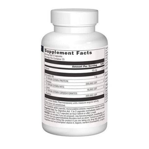 Source Naturals, Pancreatin 8x Capsules, 50 Caps Source Naturals