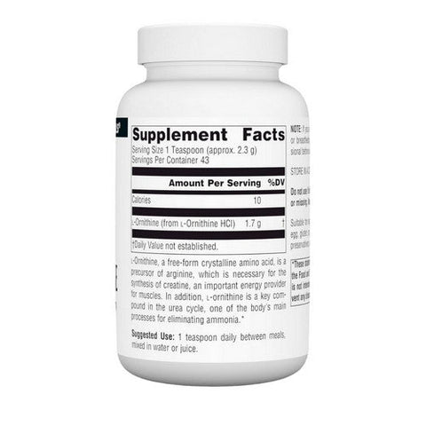 Source Naturals, L-Ornithine, 3.53 oz (100 gms) Source Naturals