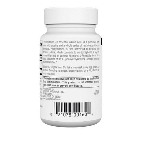 Source Naturals, L-Phenylalanine, 500 mg, 50 Tabs Source Naturals