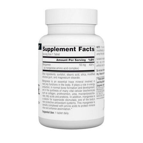 Source Naturals, Manganese Chelate, 10 mg, 250 Tabs Source Naturals