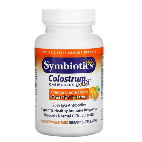 Symbiotics, Colostrum, Chewables Orange Cream 120 Wafers