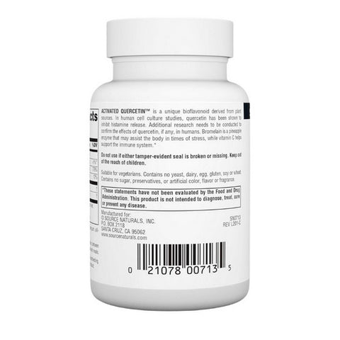 Source Naturals, Activated Quercetin, 50 Tabs