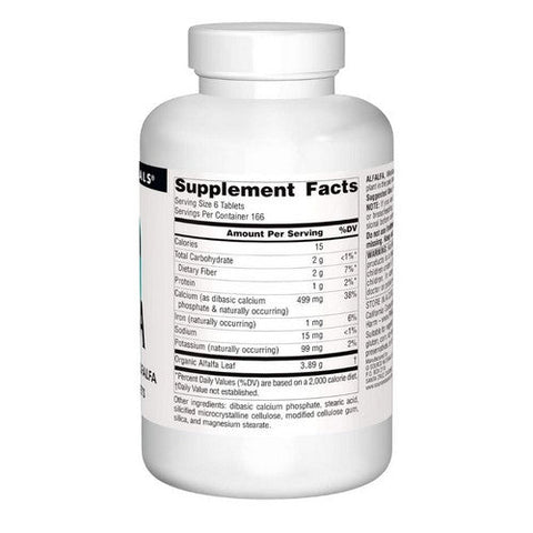 Source Naturals, Alfalfa, 648 Mg, 1000 Tabs Source Naturals