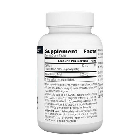 Source Naturals, Alpha-Lipoic Acid, 200 MG, 120 Tabs