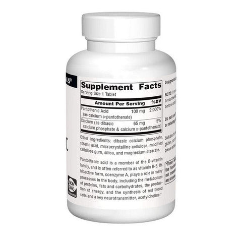 Source Naturals, Pantothenic Acid, 100 mg, 250 Tabs Source Naturals