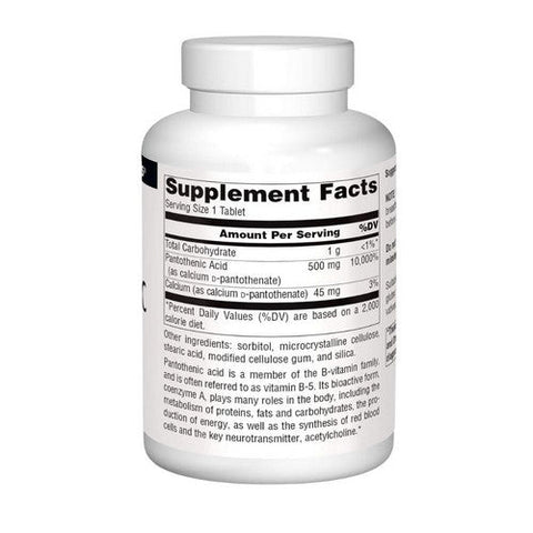 Source Naturals, Pantothenic Acid, 500 mg, 200 Tabs Source Naturals