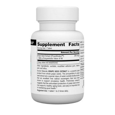 Source Naturals, Proanthodyn, 200 MG, 60 Tabs Source Naturals