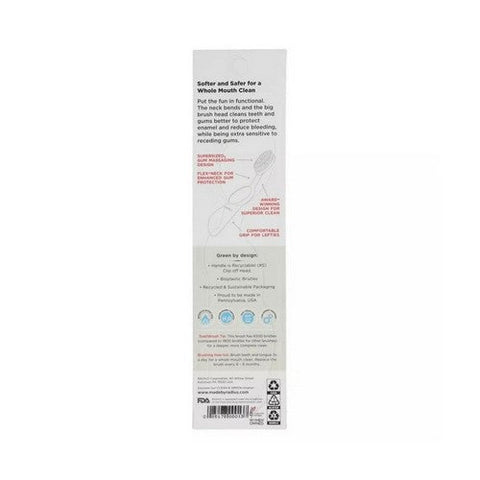 Radius, Flex Brush Soft Left Hand Toothbrush, 1 Count Radius