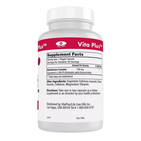 Vita plus, Nattokinase 2000 FU, 90 CAPS Vita plus