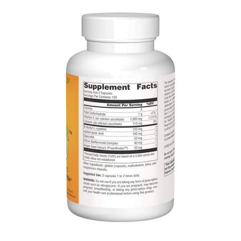 Source Naturals, Systemic C Capsules, 500mg, 240 Caps Source Naturals
