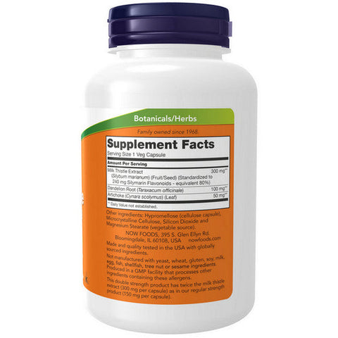 Now Foods, Silymarin Double Strength, 300 mg, 200 Veg Caps Now Foods