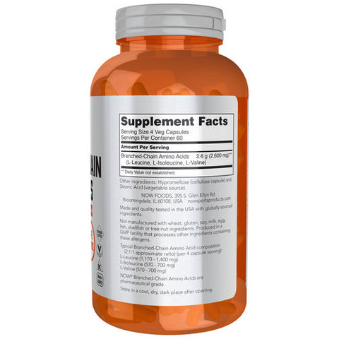 Now Foods, Branched Chain Amino Acids, 240 Caps