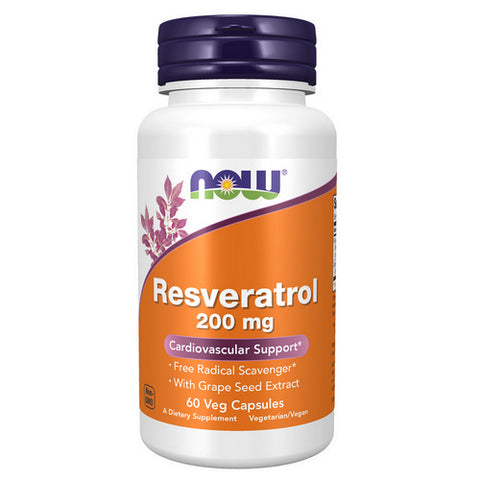 Now Foods, Natural Resveratrol, 200 Mg, 60 VCaps