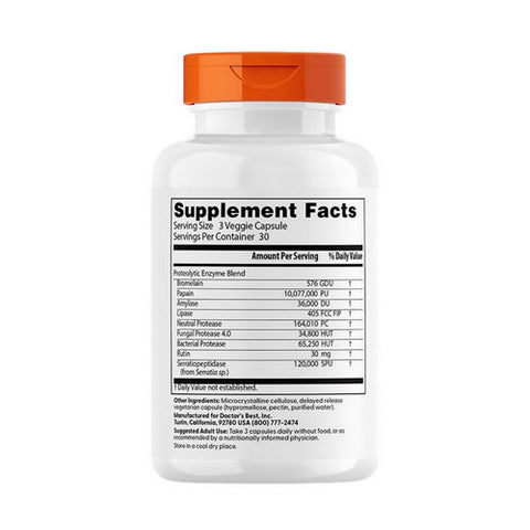Doctors Best, Proteolytic Enzymes, 90 Veggie Caps