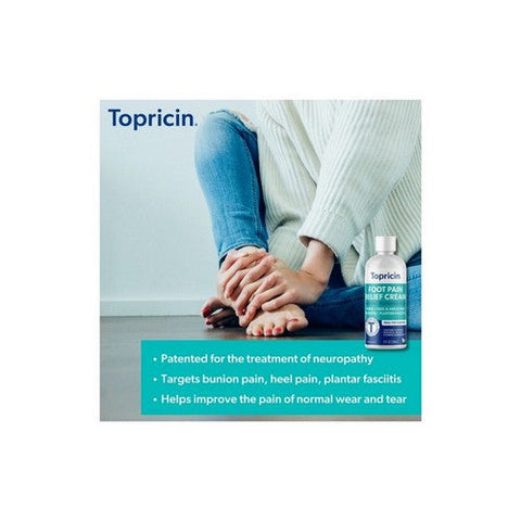 Topricin, Foot Pain Relief Cream, 8 Oz Topricin