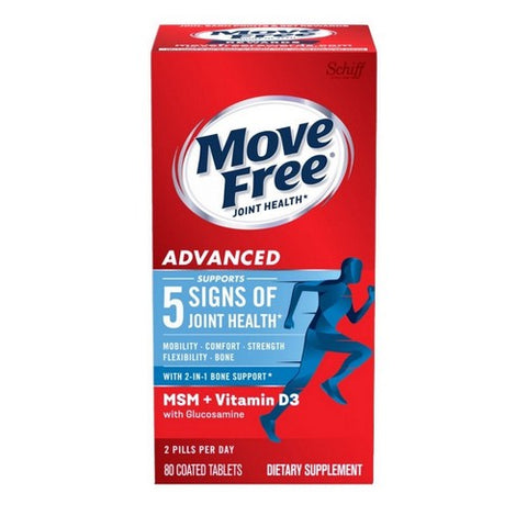 Schiff/Bio Foods, Move Free Advanced Plus MSM, Vitamin D 80 Tabs