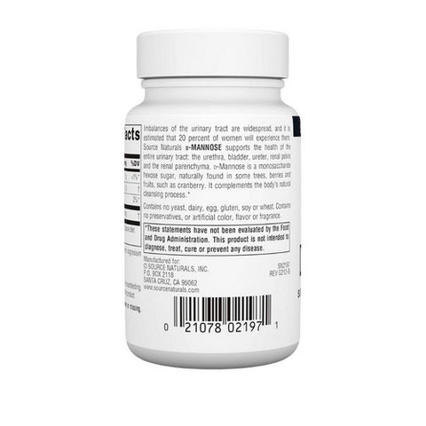 Source Naturals, D-Mannose, 500 Mg, 30 Caps