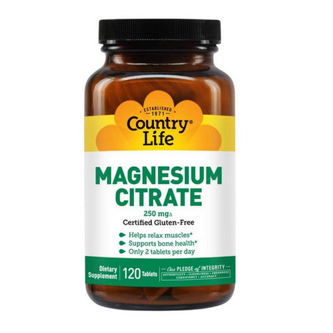 Country Life, Magnesium Citrate, 120 Tabs