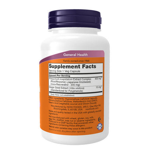 Now Foods, Natural Resveratrol, 200 mg, 120 Vcaps Now Foods