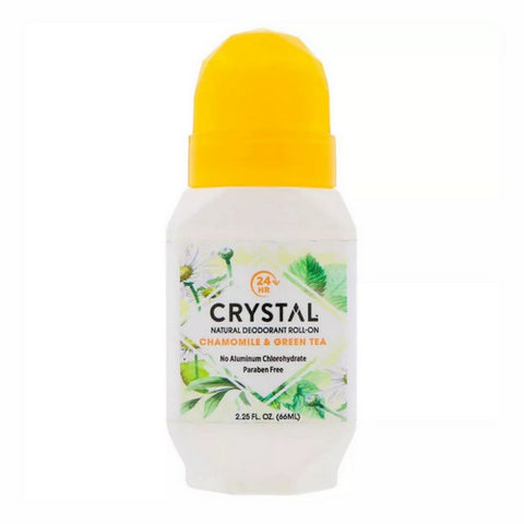 Crystal, Mineral Deodorant Roll On, Chamomile & Green Tea 2.25 oz
