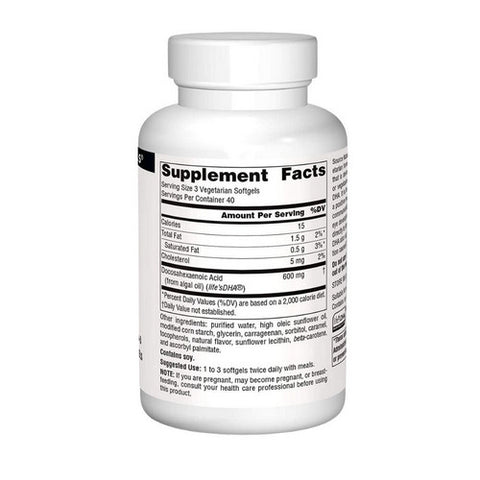 Source Naturals, Vegetarian DHA With Neuromins, 200 Mg, 120 Softgels