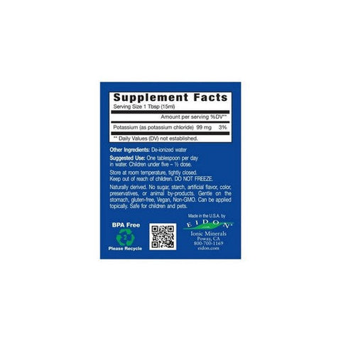 Eidon Ionic Minerals, Potassium, 18 oz Eidon Ionic Minerals