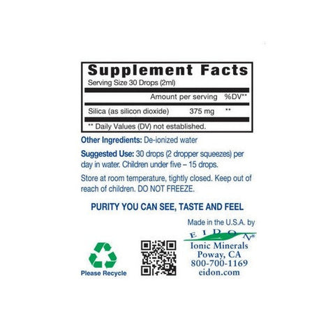 Eidon Ionic Minerals, Silica Liquid Concentrate, 2 Oz